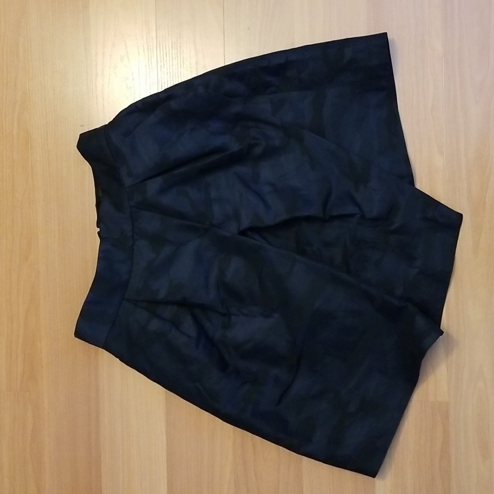 NWT Banana Republic Asymetrical Wrap Front Dark Navy Blue and Black Camo Skirt
